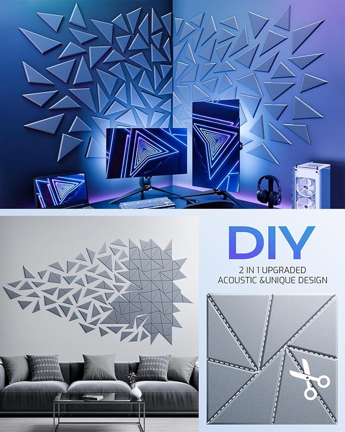 12 Pack Acoustic Panels, Sound Proof Foam Panels
