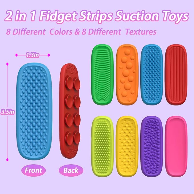 24 Pack Fidget Toys Bulk for Kids: Textured Worry Stones, Quiet Sensory Fidgets Gift Bulk for Classroom Prizes, Toys for Autistic Kids 5-7, Goodie Bag Stuffers for Age 3-5 4-8 Girls Boys