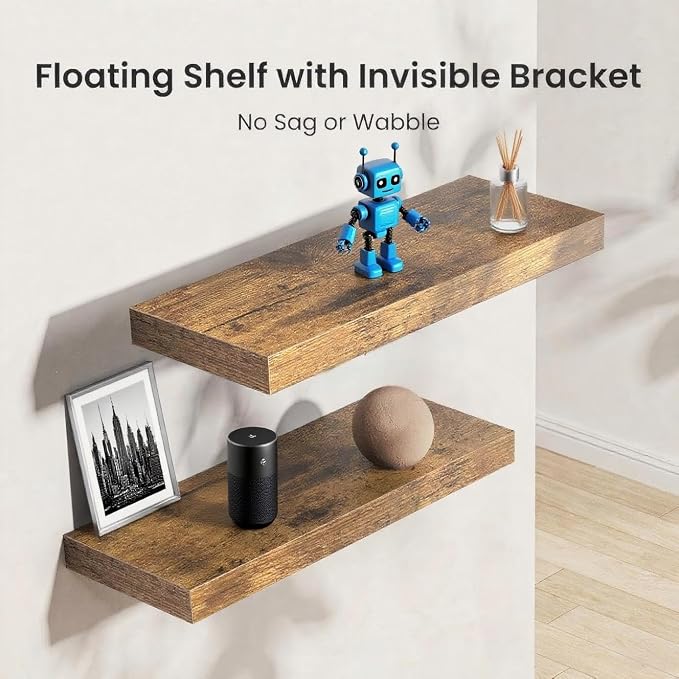 Vervida® Rustic Brown Floating Shelves