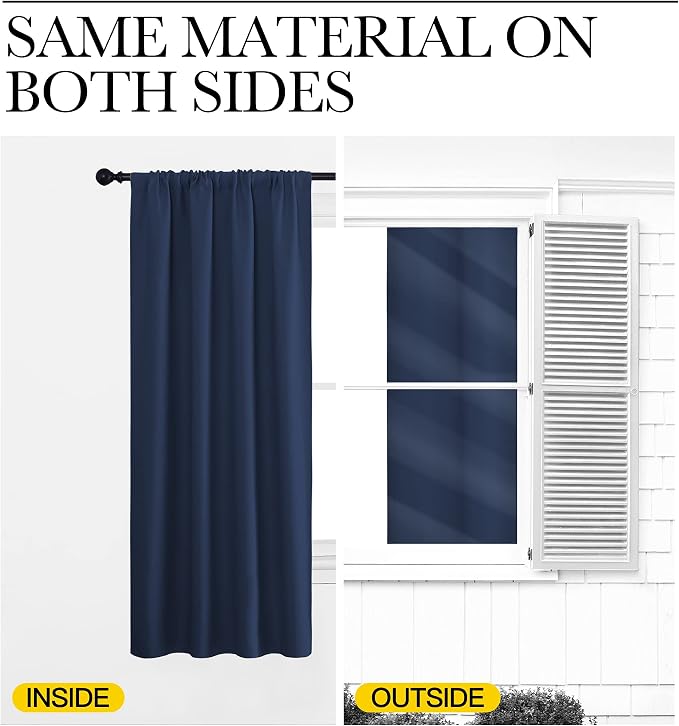 NICETOWN Kitchen Curtains, Short Blackout Curtains & Drapes, Thermal Insulated