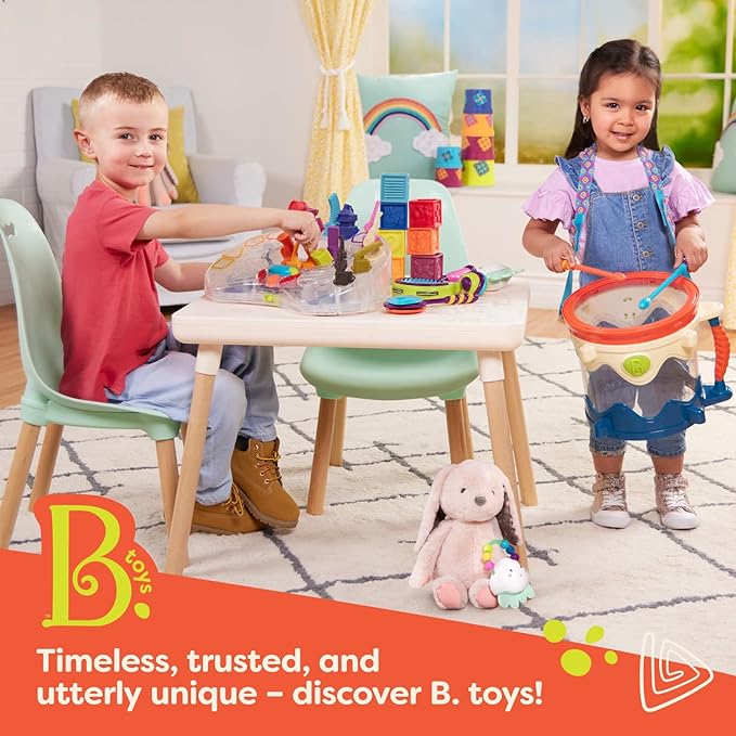 B. toys Baby Shape Sorter, Hooty-Hoo Owls, Bead Mazes & Sounds, Interactive | Hooty-Hoo shape sorter with 3 owl shapes, 3 bead mazes, color matching and fun sounds for fine motor play, Baby, 10+ Months