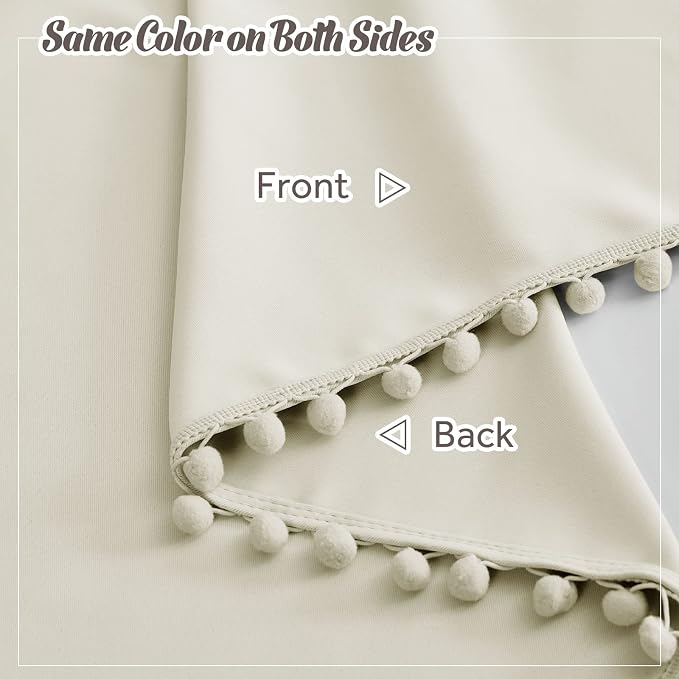 RYB HOME Bedroom Curtains 84 Inches Long Kids Curtains Blackout Window Drapes