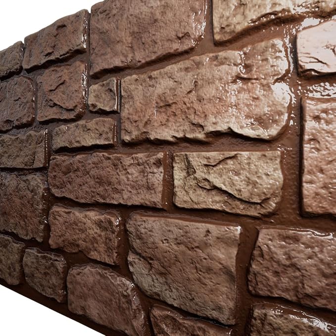 EverStone Cobblestone Faux Stone Panel, Texas Color