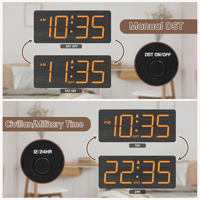 DreamSky Wooden Digital Alarm Clock