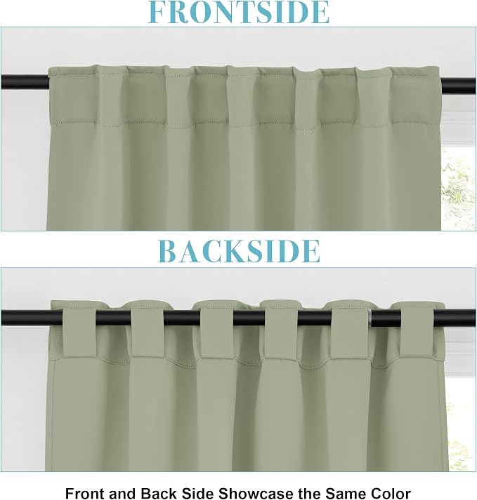 RYB HOME Blackout Curtains for Living Room, Privacy Thermal Insulating Window