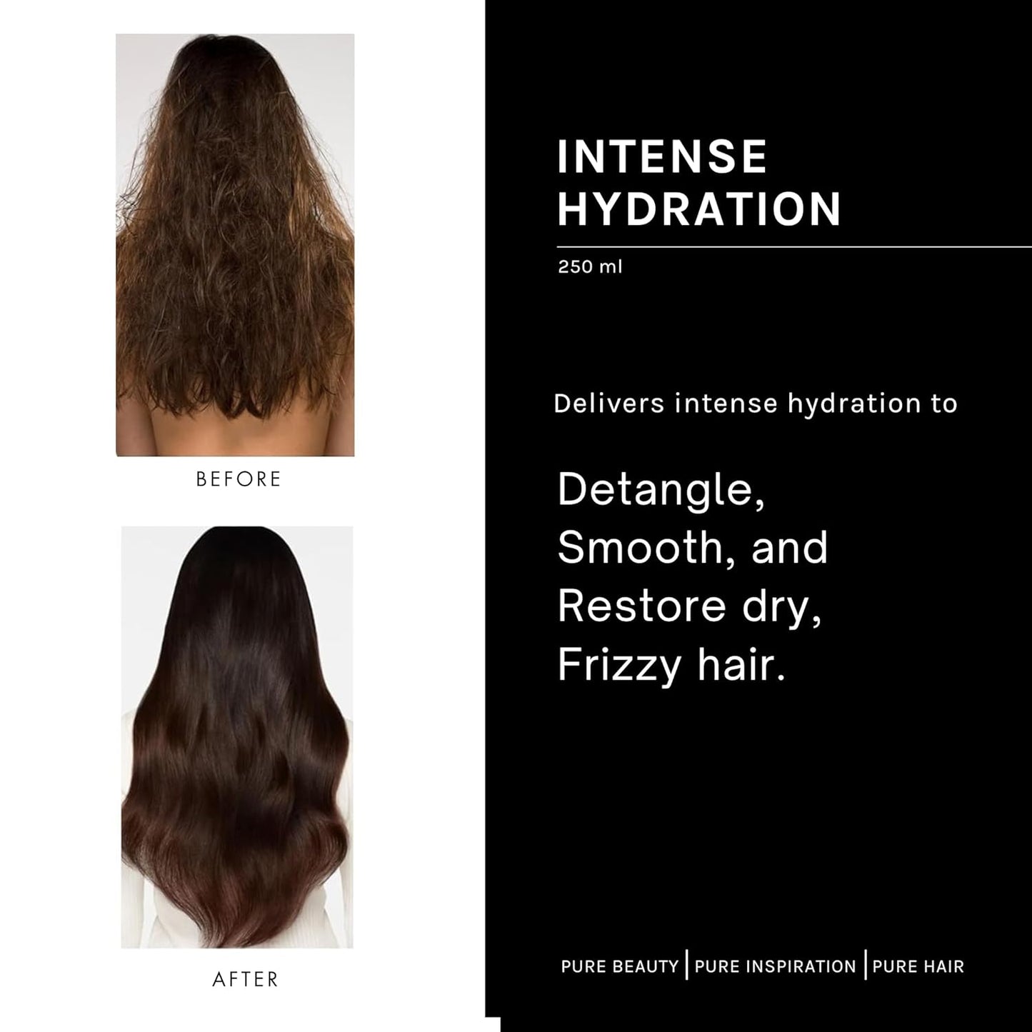 pH PURE HAIR Leave-In Detangler Spray – Curly Hair Detangler with Vanilla & Iris – Lightweight Curl Conditioner & Moisturizer for Shine, Frizz Control & Softness – Italian Luxury Hair Care - 8.45 Oz
