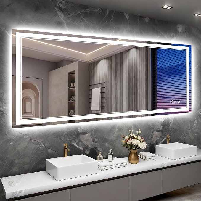 72x32 Inch LED Bathroom Mirror