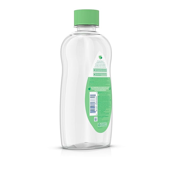 Johnson's Baby Johnson & Johnson Baby Oil, Aloe Vera & Vitamin E, Multicolor, 14 Fl Oz (Pack of 4)