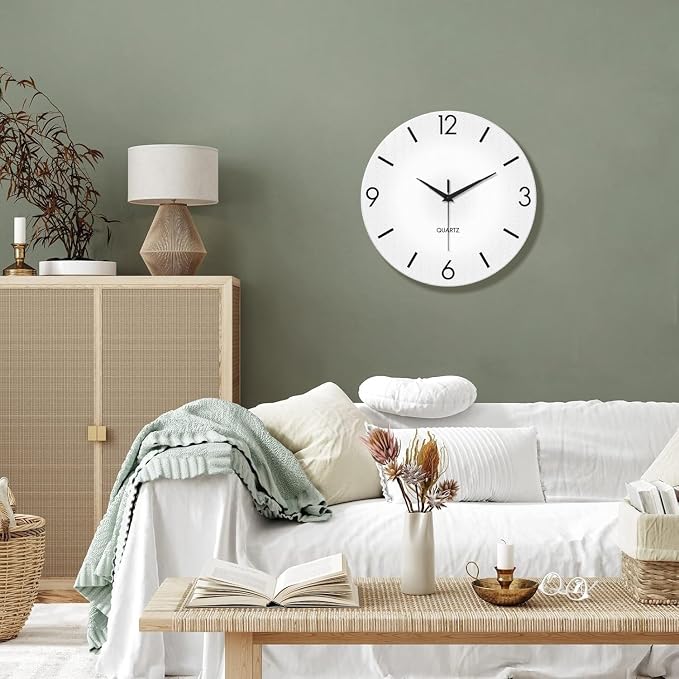 XFM Modern Simple Wall Clock 20 Inch Silent Wall Clocks Battery Operated Large