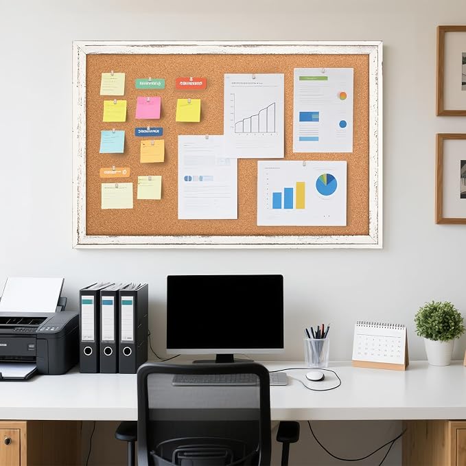 Cork Board Bulletin Board, Hanging Vision Board, Pin Board
