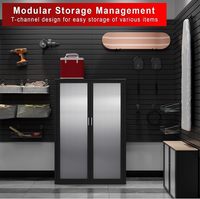 4 x 8 FT Slatwall Panel Garage Wall Organizer, Heavy Duty Slat Wall Paneling