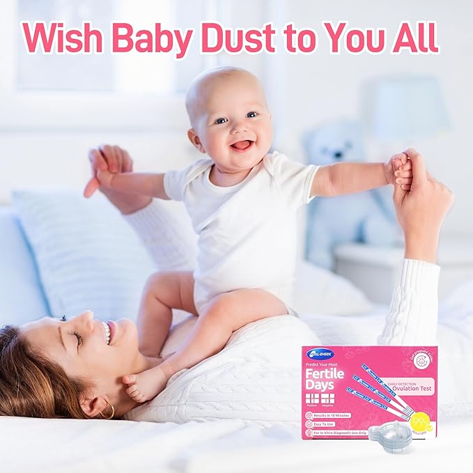 Ovulation Test Strips 50 and Pregnancy Tests 50, HEAL-CHECK Bulk Ovulation Predictor Kit for Women TTC, Over 99% Accuracy, Easy to Use at Home, Individually Wrapped, FSA HSA | 50LH+50HCG+100 Urine Cup