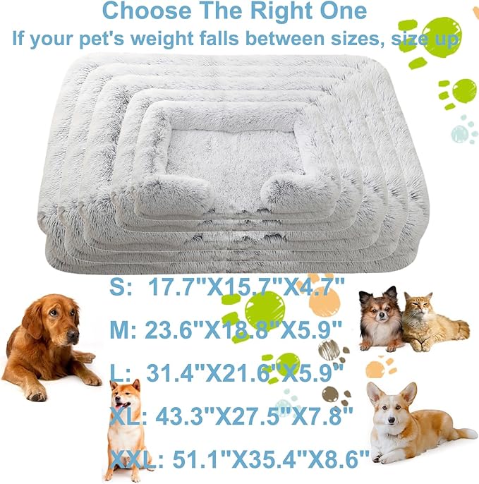 Dog Beds Large Sized dog Orthopedic, Sofa Dog Bed with Waterproof Lining and Nonskid Bottom, Rectangle Washable Dog Bed for Medium Small Dogs and Cats Comfortable ( Color : Gray , Size : 31 x 21" )