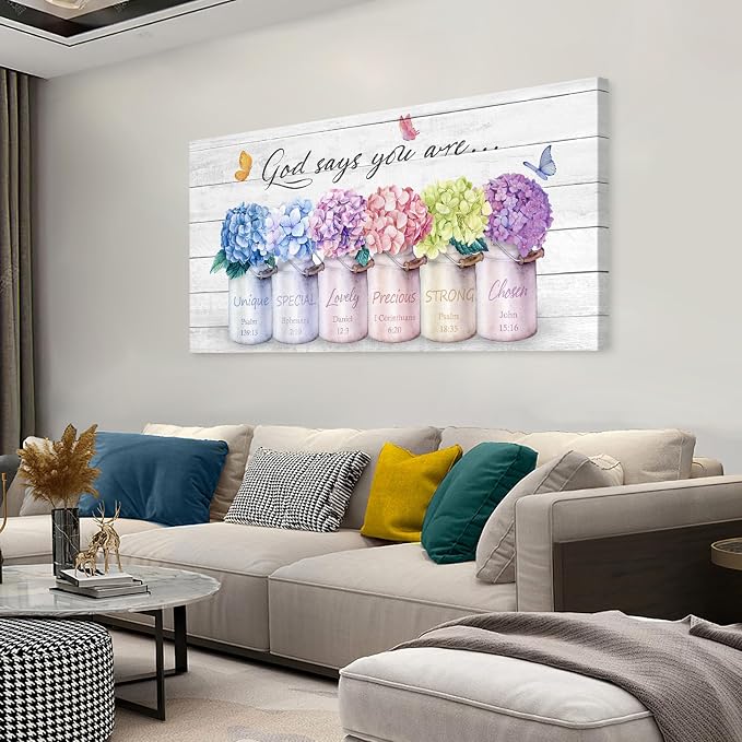 Cao Gen Decor ArtH43050 Inspirational Bible Verse Wall Art: God Says You Are