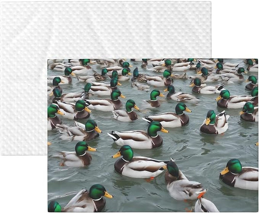 Waterproof Dog Blanket Soft Pet Blanket for Puppy Cat, Fleece Cat Throw Blankets for Furniture Bed Couch Sofa Reversible - Mallard Ducks Swimming