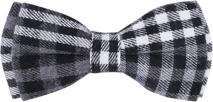 Faleela Soft &Comfy Bowtie Dog Collar,Detachable and Adjustable Bow Tie Collar,for Small Medium Large Pet (Large(Pack of 1), Black and Whit)
