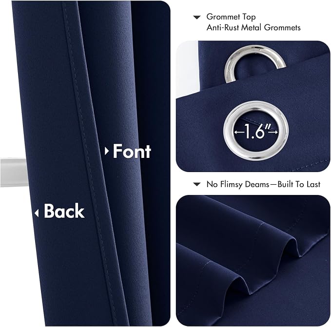 MIULEE Blackout Curtains for Bedroom Living Room 2 Panels, Thermal Insulated