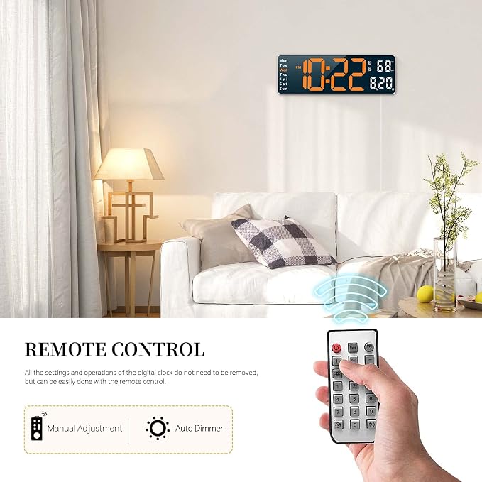 Digital Clock, Digital Wall Clock