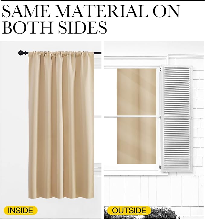 NICETOWN Kitchen Room Darkening Curtains