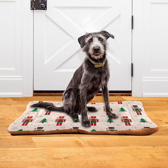 Christmas Nutcracker Pet Bed Cute Dog Bed Mat Absorbing Non Slip Pad Pet Sleeping Mat for Small, Medium, and Large Dogs Puppy Cat 24 in x 18 in