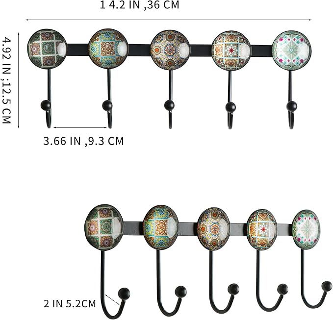 Boho Coat Rack Wall Mounted