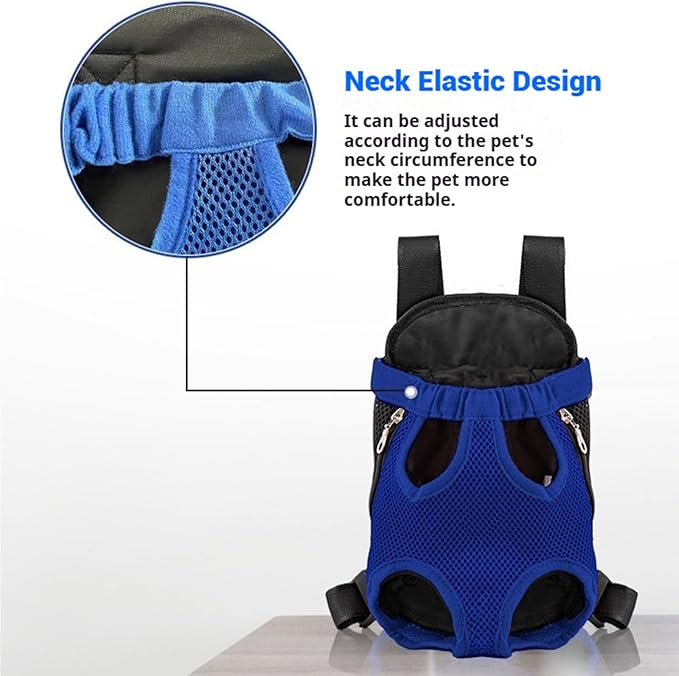 Portable Pet Carrier Backpack, Adjustable Pet Front Cat Dog Carrier Backpack Travel Bag for Small Medium Dogs Cats Puppies, Cat Backpack Carrier for Hiking Cycling (K, S)