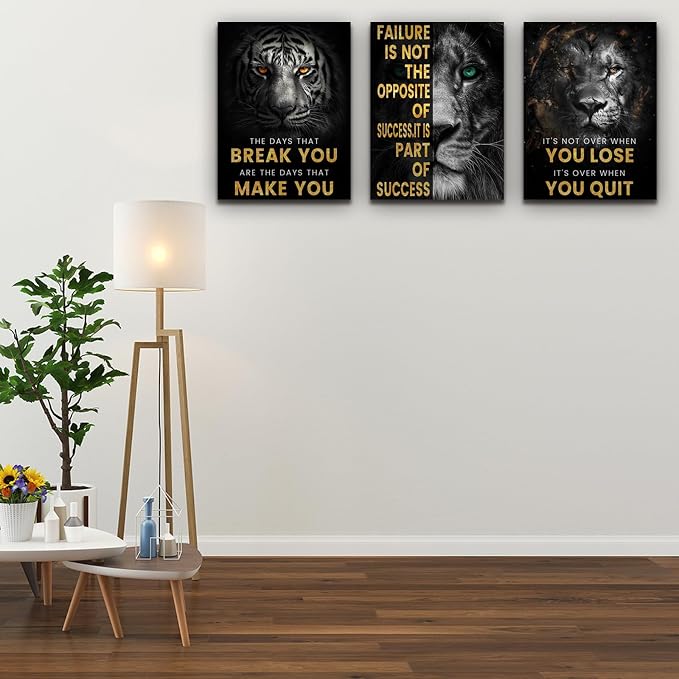 Motivational Office Wall Decor 3 Pieces Paintings Motivational