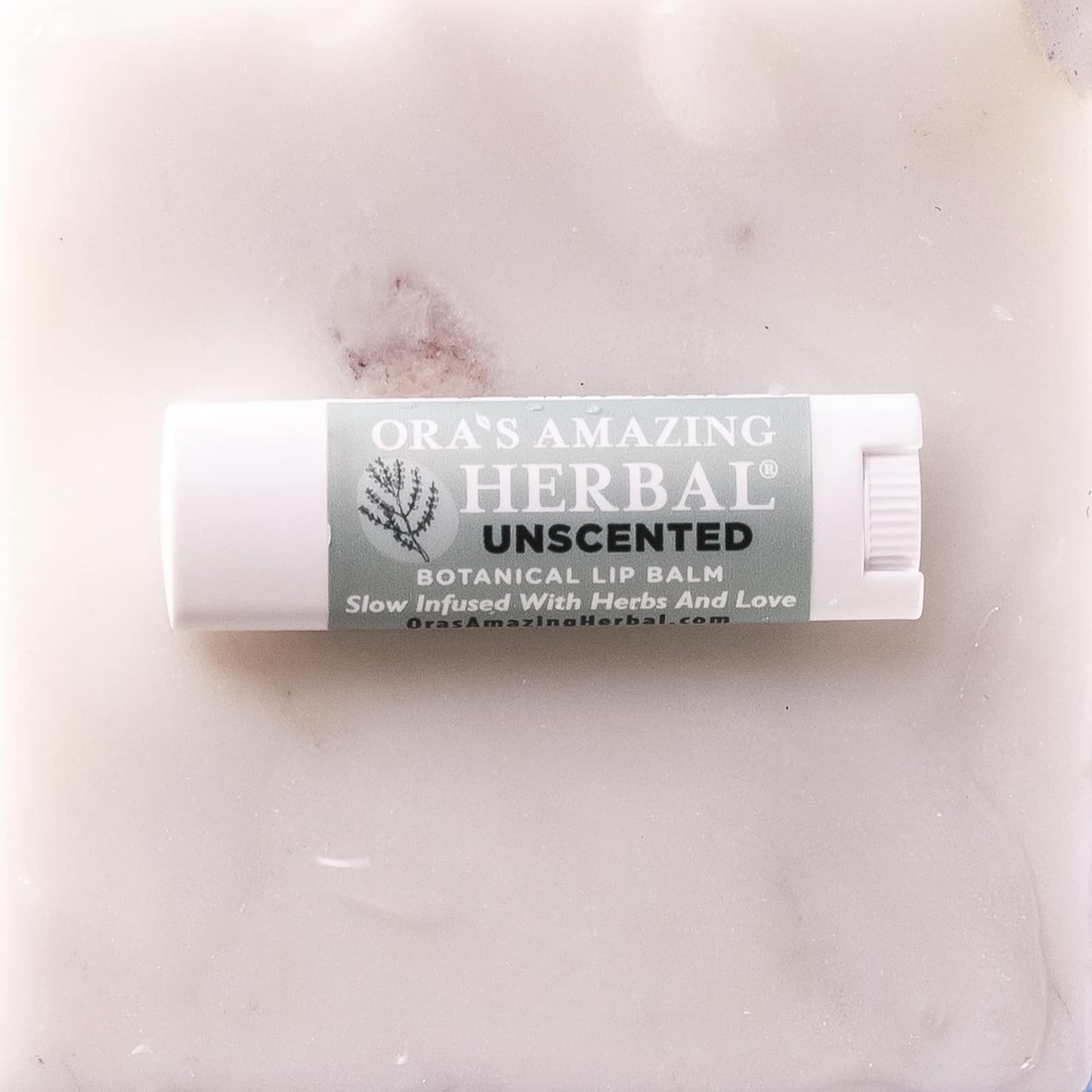 Unscented Lip Balm, Herbal Healing Lip Balm, Balm for Perioral Dermatitis, Very Dry Lips, Natural Fragrance Free Beeswax (Unscented Pack of 3)