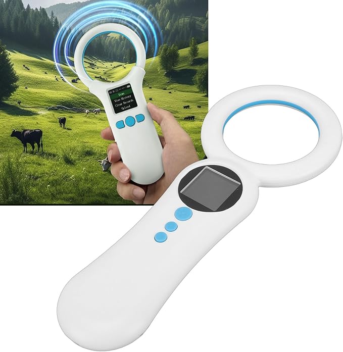 Pet Microchip Scanner, Reader for FDX B EMID Chips with 500 Data Storage and USB Upload, 134.2kHz 125kHz, for Animal Dog Cat Pig