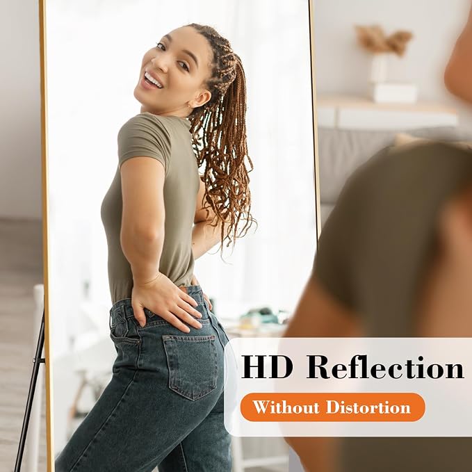 Sweetcrispy 68"x26" Full Length Mirror, Leaning or Standing Full Body Mirror