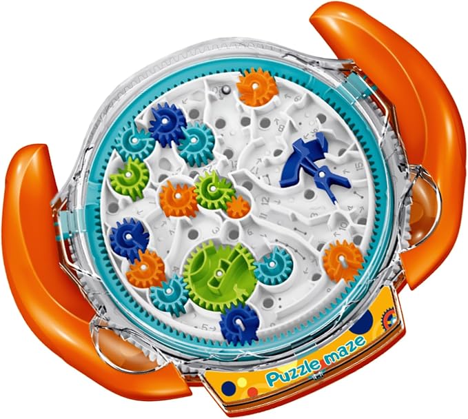 JRD&BS WINL The Ultimate Mind Puzzles for Ages 8-10 Challenge 3D Maze Game Brain Teaser Puzzles Toys for Children Teens and Adult Fun Travel Game for Kids Toys Labyrinth Game Marble Maze (Orange)
