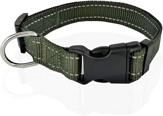 Adjustable Nylon Dog Collar, Reflective Collar 1 Inch 3/4 Inch 5/8 Inch Wide, for Large Medium Small Dogs