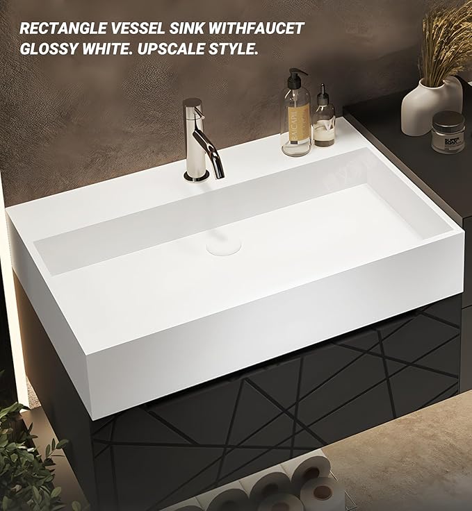 Double Bathroom Vanity with Sink, Floating Modern Bathroom Vanity Set Includes LED Smart Defogging Mirror and Open Storage Wall Cabinet, Solid Wood Bathroom Cabinet with Large Drawer (Apricot, 64")
