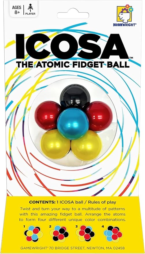 Brainwright - ICOSA - The Atomic Fidget Ball - Twist, Turn, Fidget!