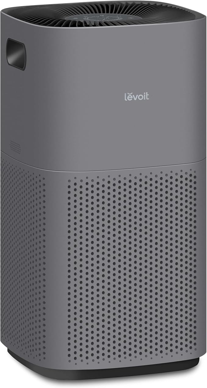 LEVOIT Air Purifiers for Home Large Room Up to 2933 Ft² With HEPA Sleep Mode, AHAM VERIFIDE, Smart WIFI, PM2.5 Monitor, 3-in-1 Filter For Smoke, Pet Allergies, Dust, Alexa Control, Core 600S-P, Grey