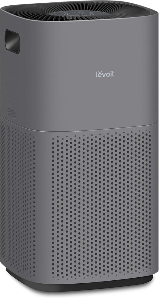 LEVOIT Air Purifiers for Home Large Room Up to 2933 Ft² With HEPA Sleep Mode, AHAM VERIFIDE, Smart WIFI, PM2.5 Monitor, 3-in-1 Filter For Smoke, Pet Allergies, Dust, Alexa Control, Core 600S-P, Grey