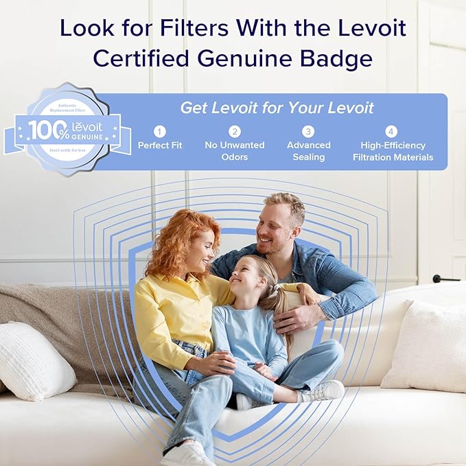 LEVOIT Air Purifiers for Home Large Room Up to 2933 Ft² With HEPA Sleep Mode, AHAM VERIFIDE, Smart WIFI, PM2.5 Monitor, 3-in-1 Filter For Smoke, Pet Allergies, Dust, Alexa Control, Core 600S-P, White