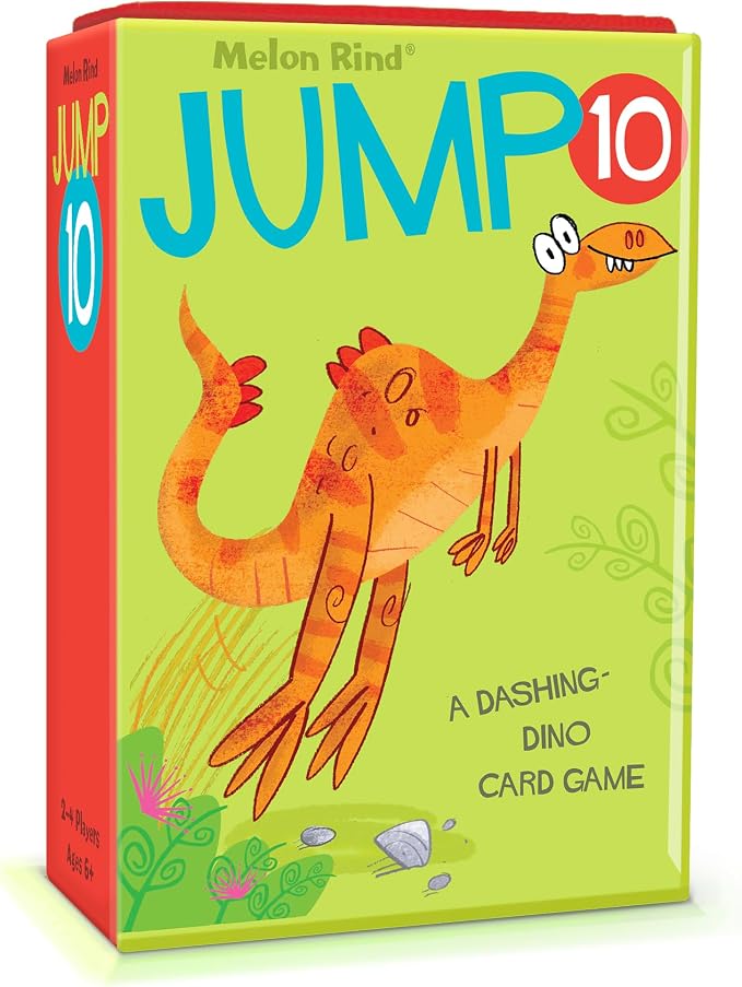 Melon Rind Jump 10, Math Game for Kids Learning Multiples of 10, Lively, Fun Card Game, Quick Activity for Boosting Math Confidence, Screenless Fun, Ages 6+