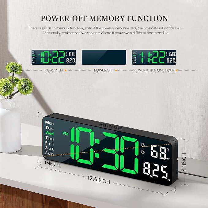 Digital Clock, Digital Wall Clock
