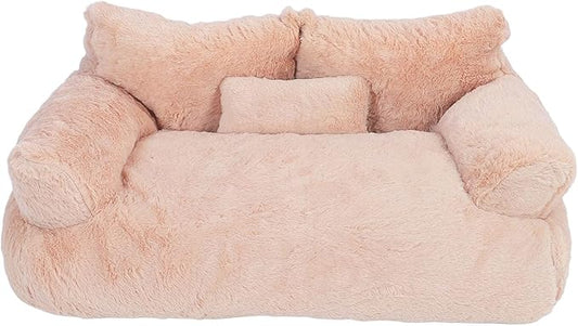 Pet Sofa Bed, Cat and Dog Couch Bed with Removable Washable Cover, Soft Plush Warm Pet Furniture with Anti Skid Bottom for Indoor Cats and Small Dogs (XXL)