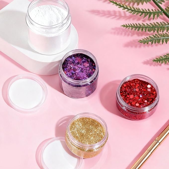 Eternal Moment 36 Pack 2 OZ Plastic Jars Round Clear Cosmetic Container Jars with Clear Lids, Perfect for Lotion, Slime，Cream, Ointments, Makeup, Eye Shadow, Samples, Pot, Travel Storage