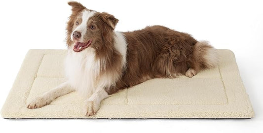 Bedsure Washable Dog Crate Bed for Large Dogs, Soft Foam Floor Pet Mat, Versatile Lightweight Pet Crate Pad for Cages