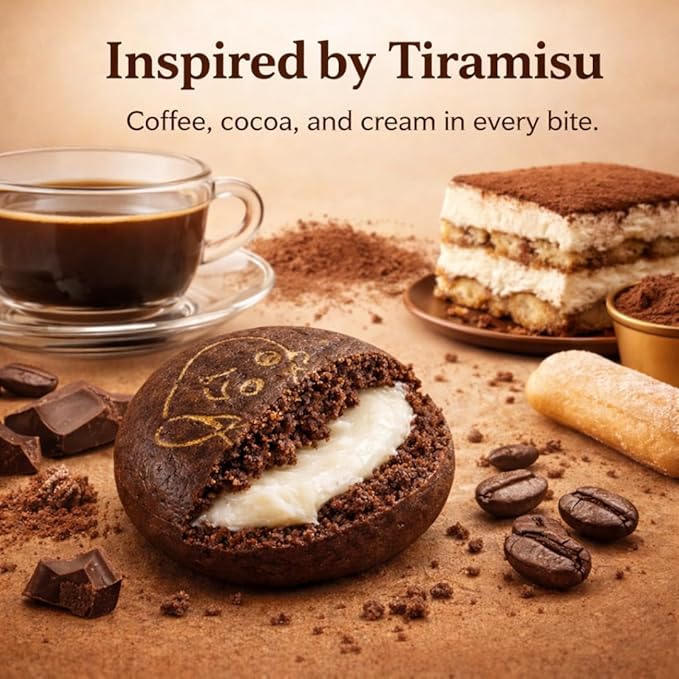 Zyluc Mini Black Crackers – Tiramisu Flavored Snack with Coffee Cocoa Blend – 35g Portable Pack – Light Crunch, Halal Certified, Made with Non-GMO Ingredients – Product of Indonesia – Pack of 20