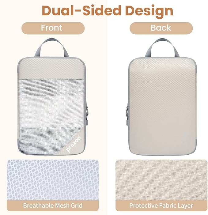 8 Set/6 Set/4 Set Compression Packing Cubes for Travel, Lightweight Vacation Travel Essentials, Travel Accessories for Suitcase Organizer Bags Set, Durable Luggage Organizer