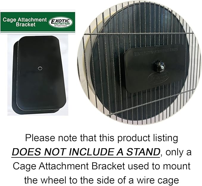 Silent Runner 12" Wide + Cage Attachment (NO Stand) - Silent, Fast, Durable Exercise Wheel - Sugar Gliders, Degus, Rats, Hedgehogs, Prairie Dogs & Small Pets