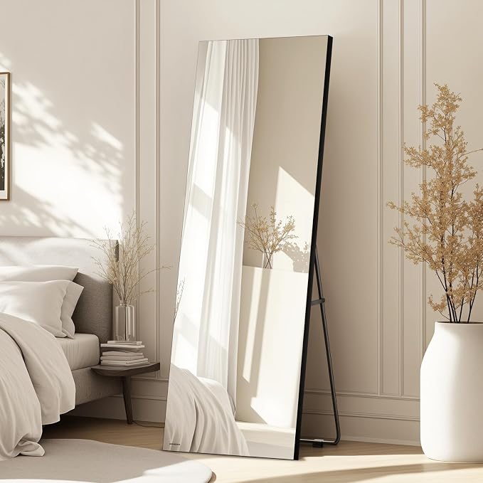 Kosmonia 58x18 Frameless Full Length Silver Coating Mirror w/Distortion Free