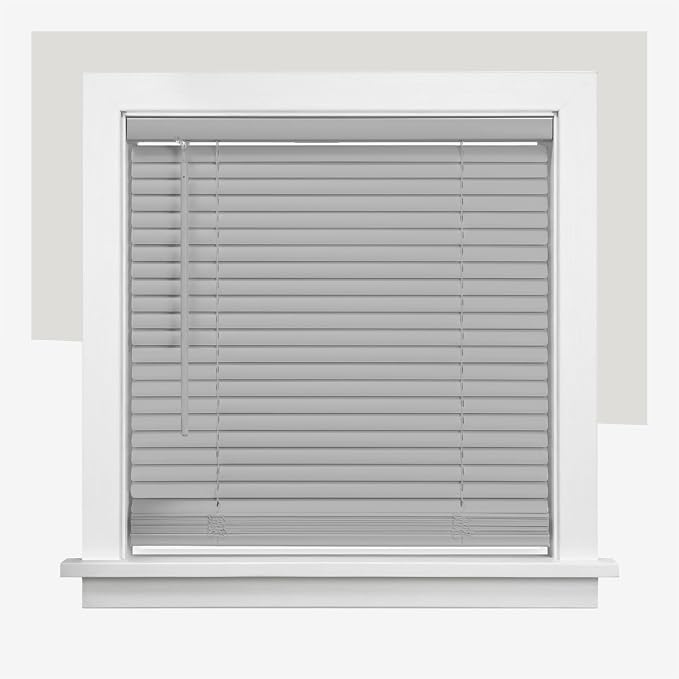 CHICOLOGY Cordless Mini Blinds for Indoor Windows, 45.25" W x 48" H, Light