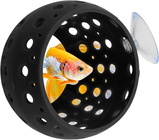 Betta Hideout Tunnel, Interactive Aquarium Decor, Aquarium Tunnel for Betta, Exciting Hiding Spot, Black
