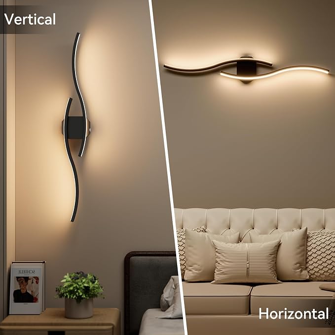 hunhun Battery Operated Wall Sconces Set of Two, Wireless Wall Sconce