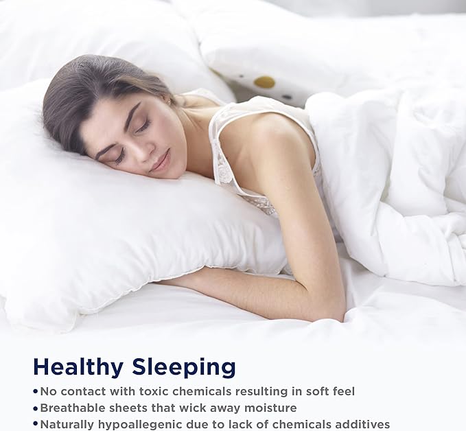 LANE LINEN California King Sheets Deep Pockets – 450 Thread Count Cotton Sheets, Soft & Breathable Sateen Weave, 15” Fully Elasticized Fitted Sheet, Luxury Hotel Bedding, Linen